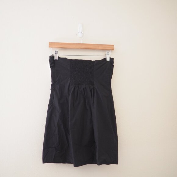 NWT Kimchi Blue Urban Outfitters Emery Black Oversized Ivory Bow Strapless Mini - Picture 8 of 9